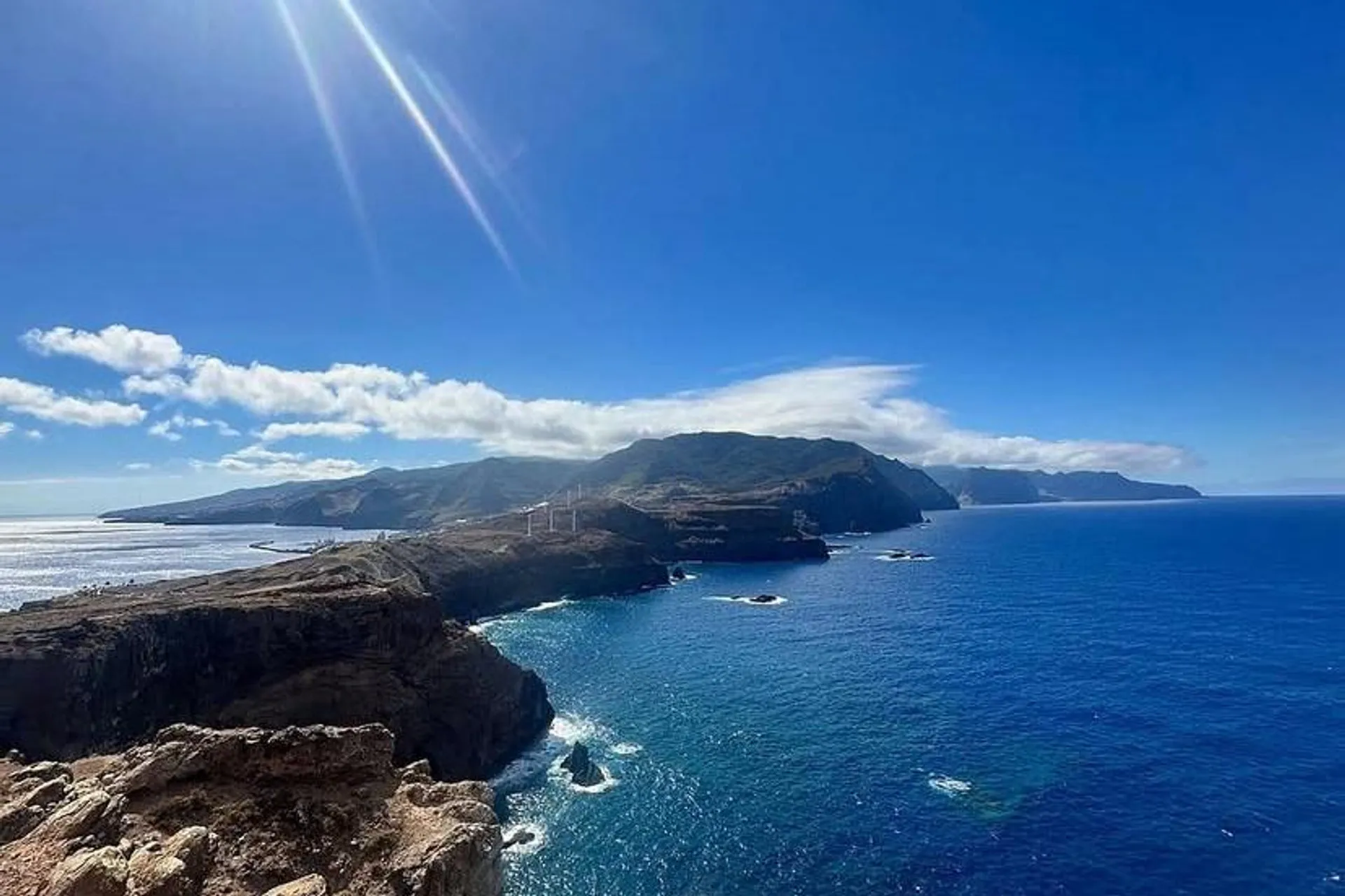 Coastal cliffs on the East Madeira tour